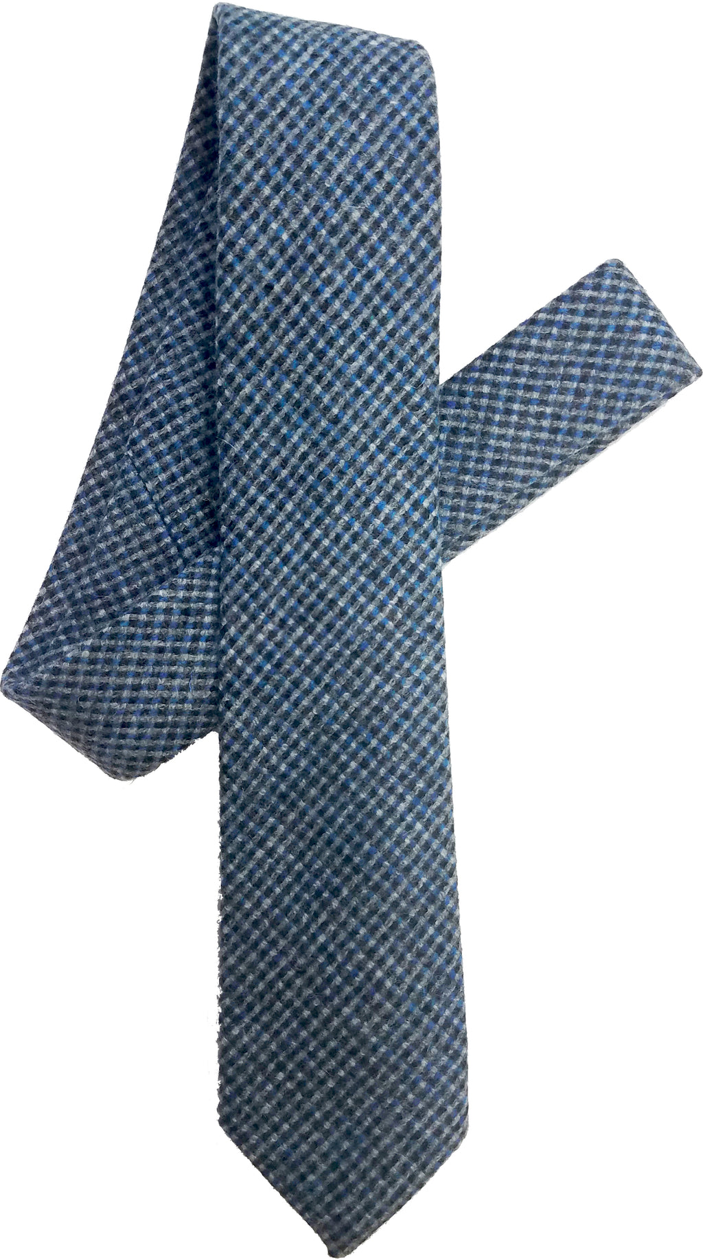 blue hopsack tie