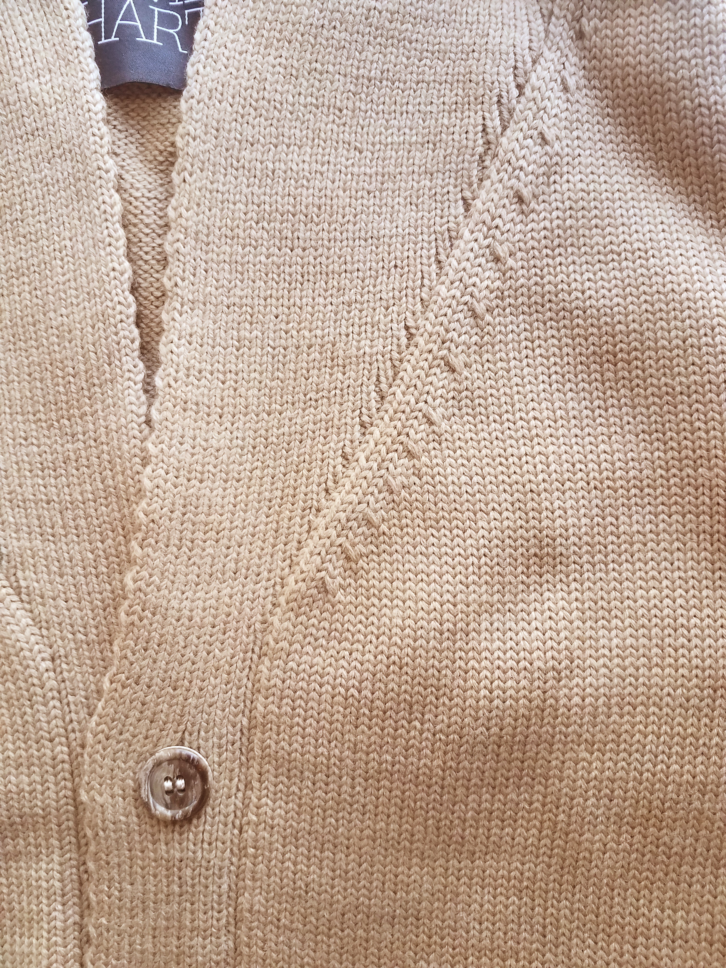 camel button front cardigan jacket