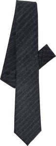 grey flannel striped tie