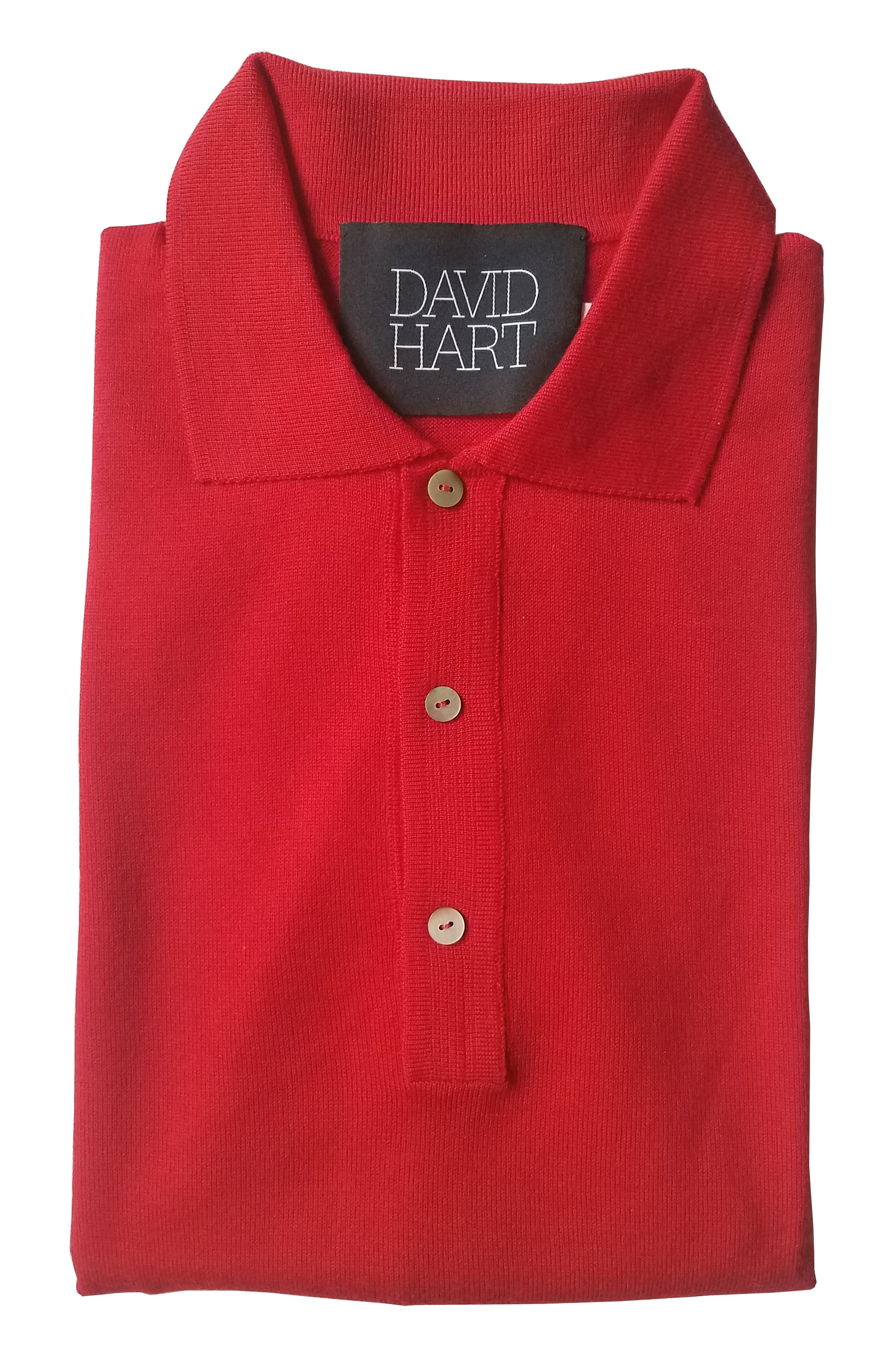 red long sleeve polo