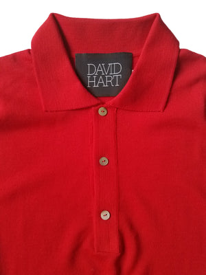 red long sleeve polo
